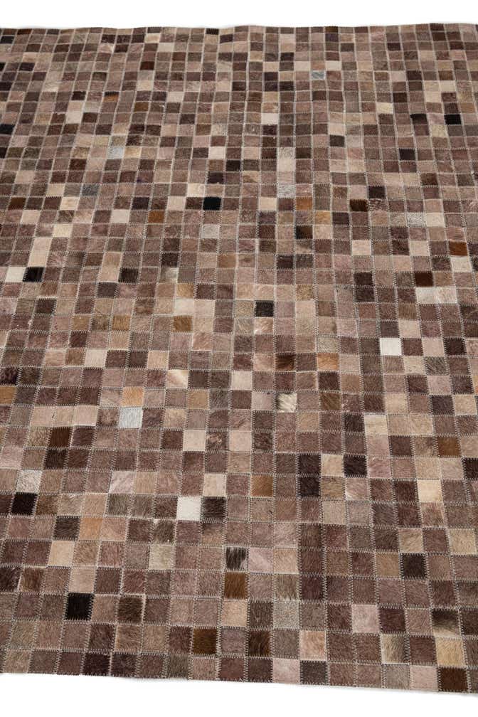 5' 1 x 8' 1 Cowhide Leather Rug