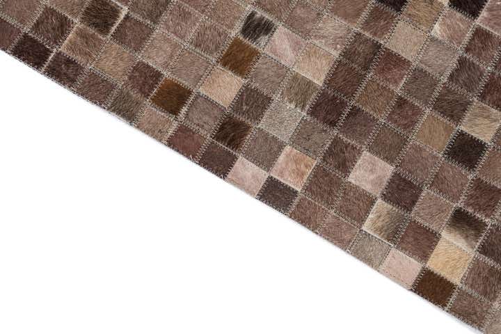 5' 1 x 8' 1 Cowhide Leather Rug