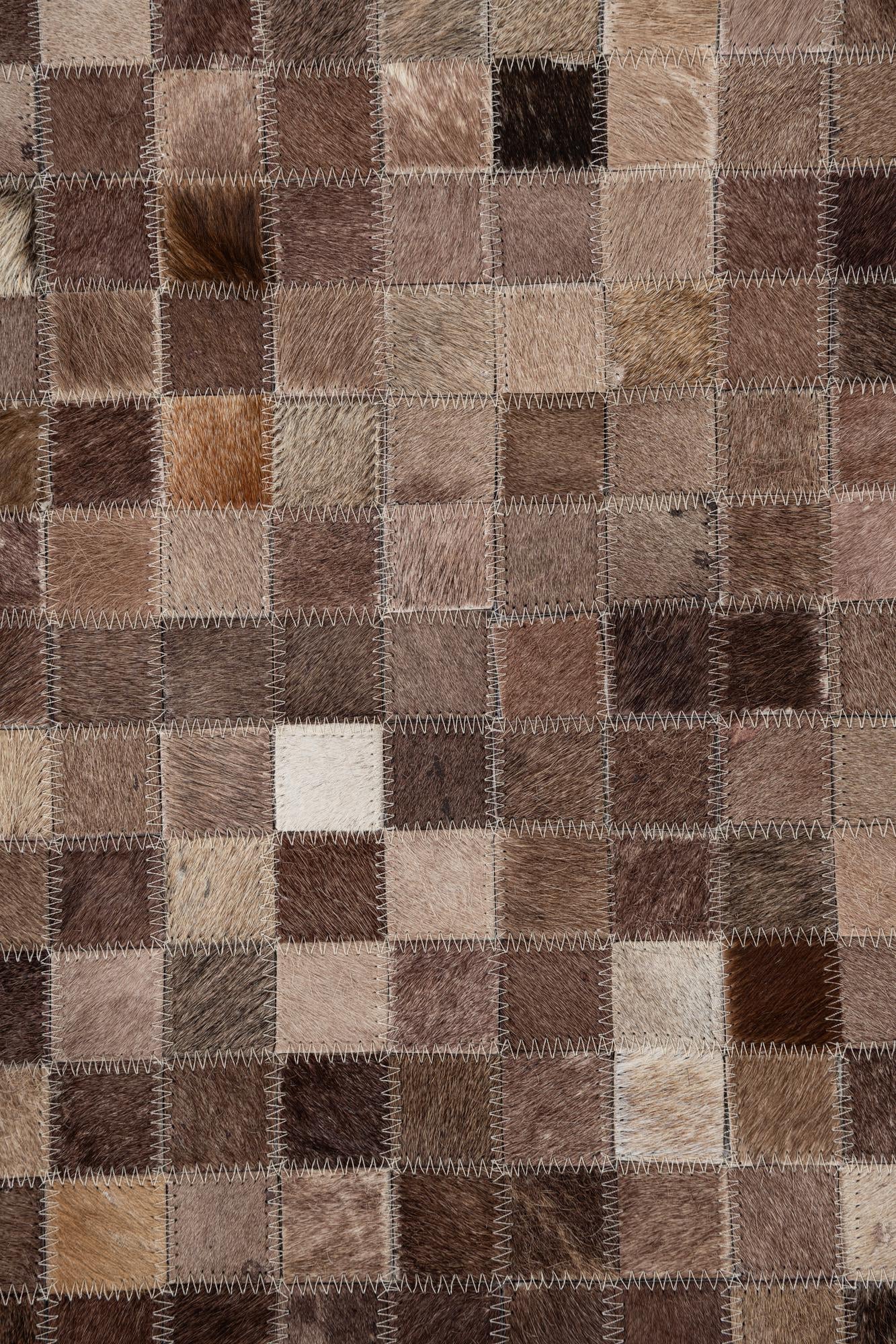 5' 1 x 8' 1 Cowhide Leather Rug