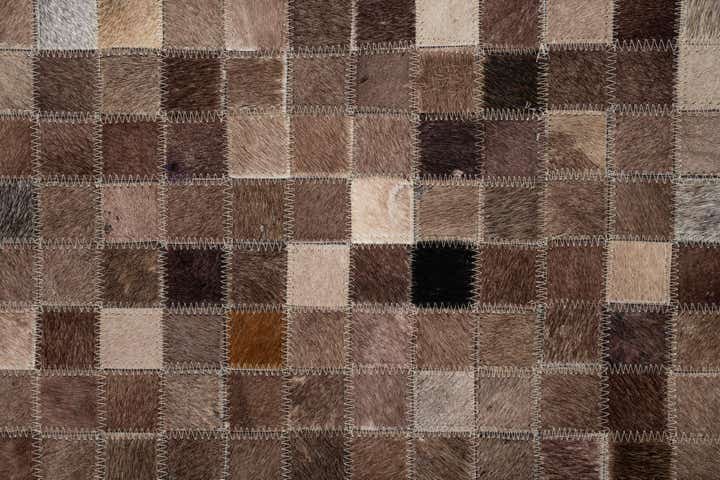 5' 1 x 8' 1 Cowhide Leather Rug