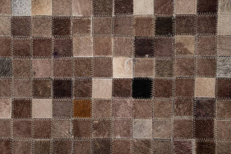 Detail image of 5' 1 x 8' 1 Cowhide Leather Rug