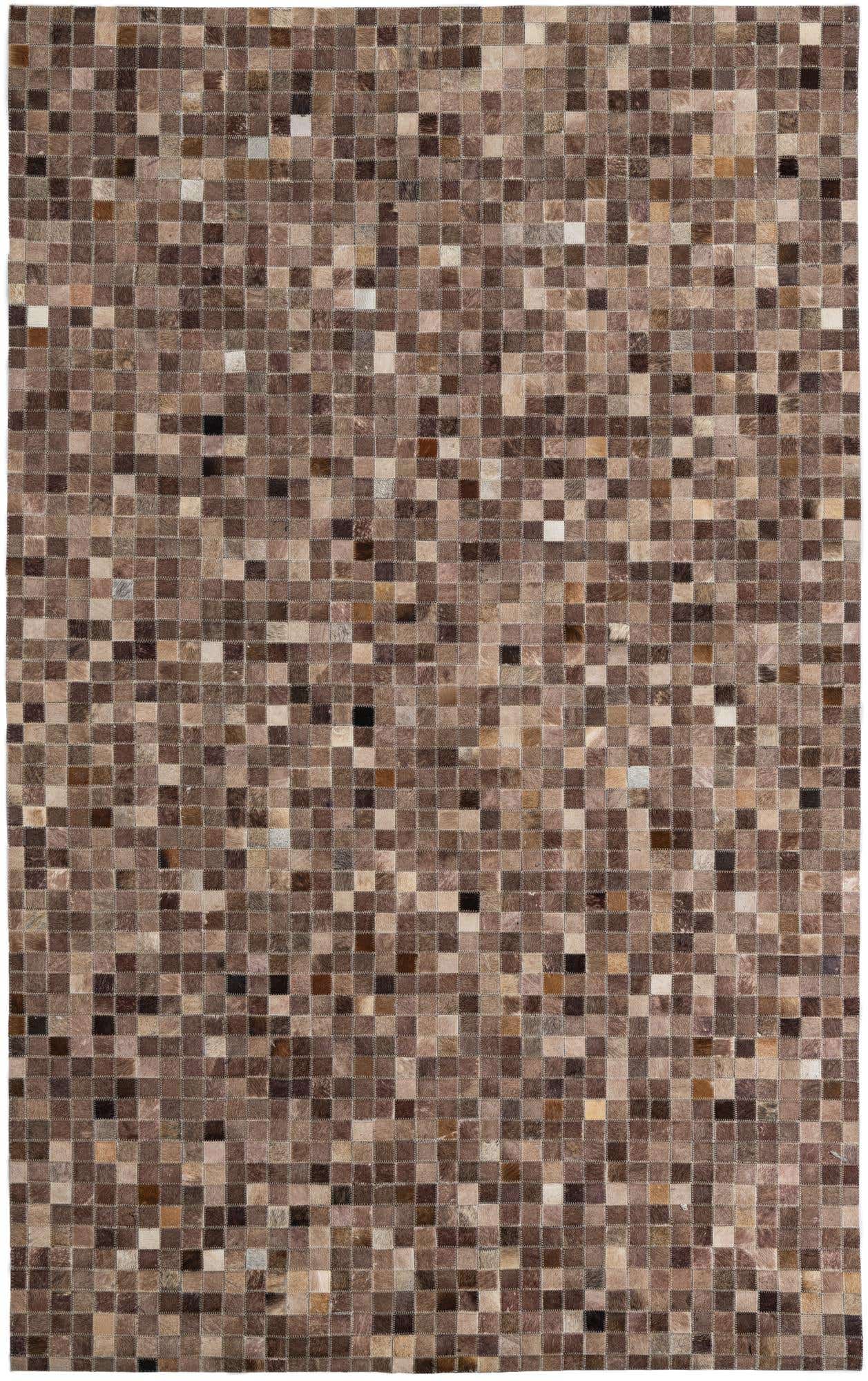 5' 1 x 8' 1 Cowhide Leather Rug