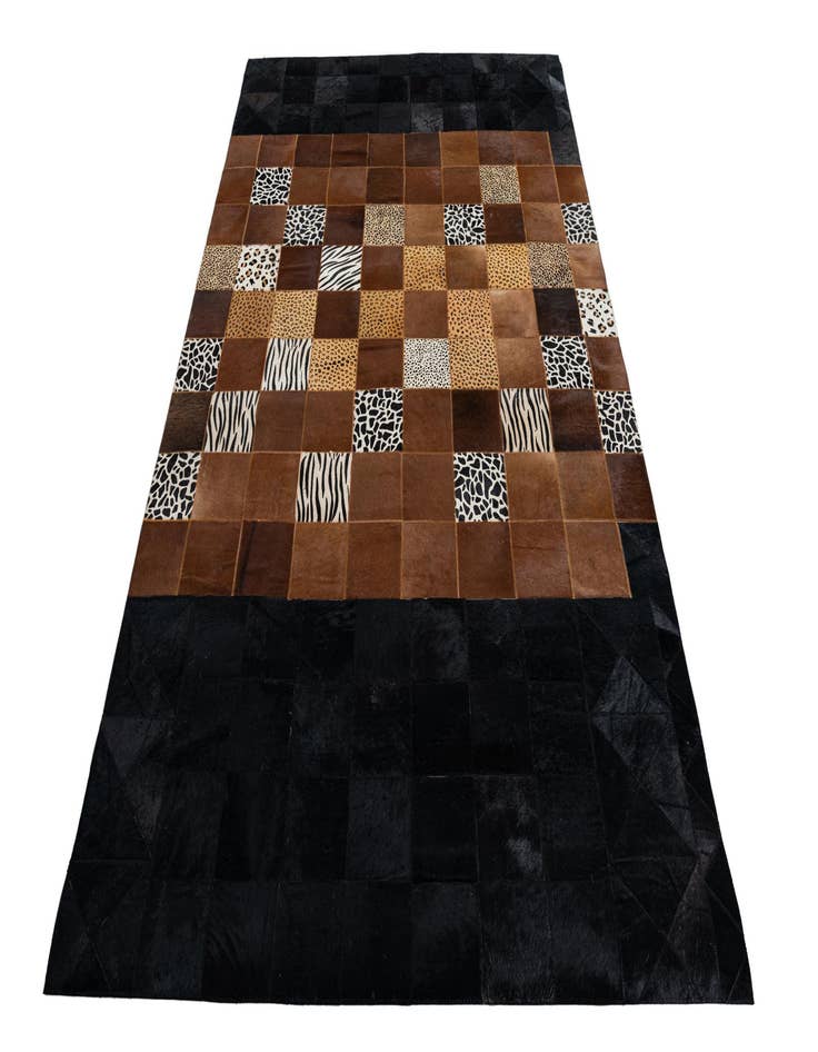 Detail image of 4' 10 x 7' 7 Cowhide Leather Rug