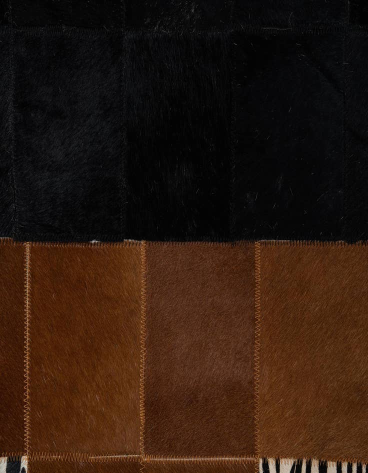 Detail image of 4' 10 x 7' 7 Cowhide Leather Rug
