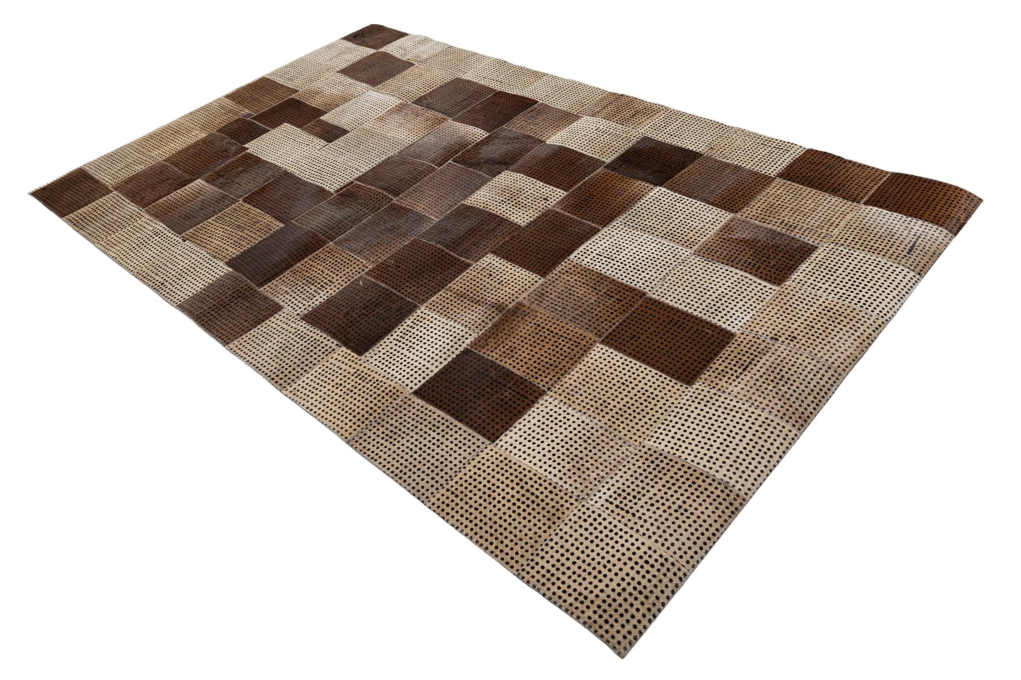 5' x 8' 1 Cowhide Leather Rug