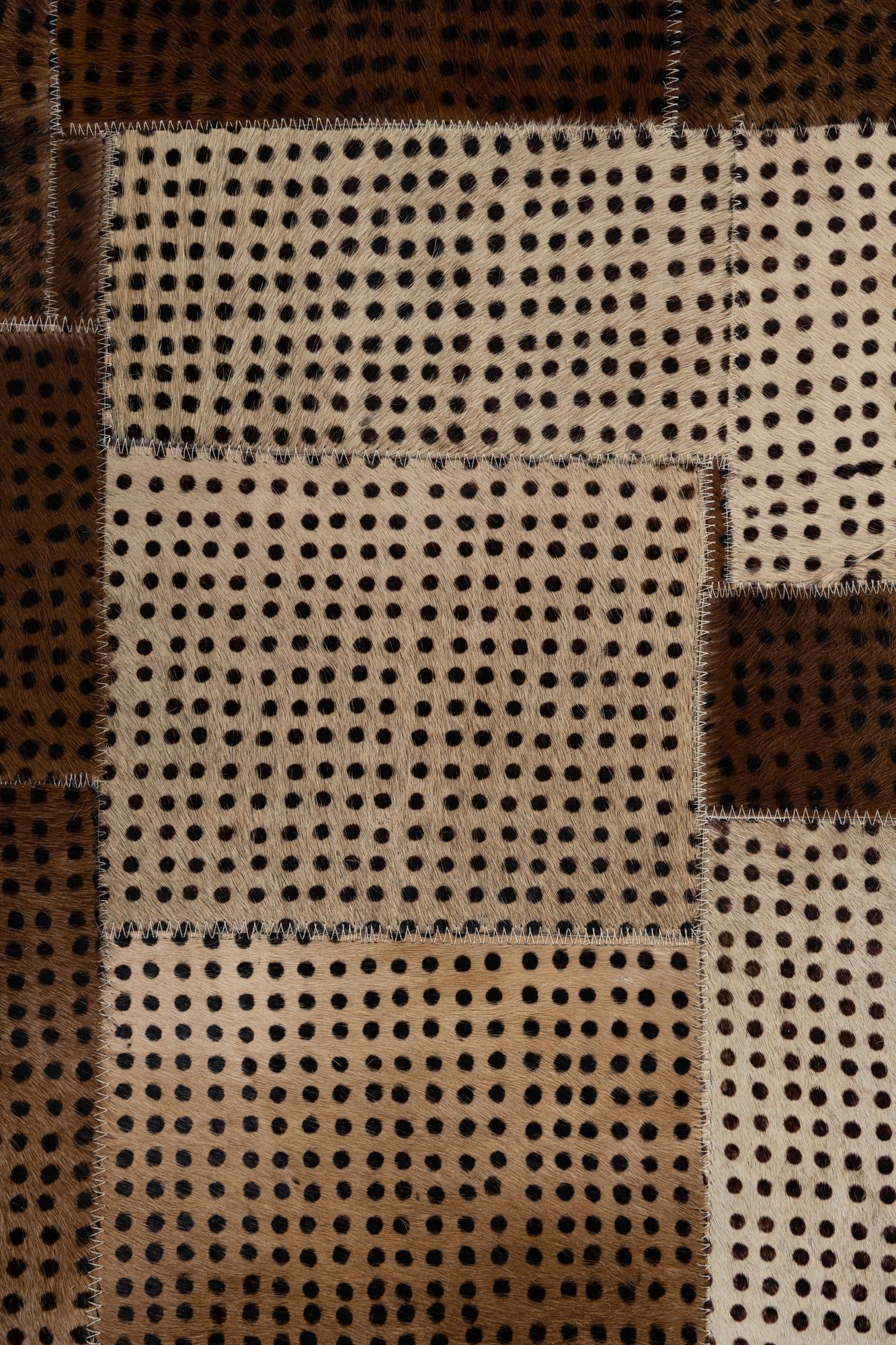 5' x 8' 1 Cowhide Leather Rug