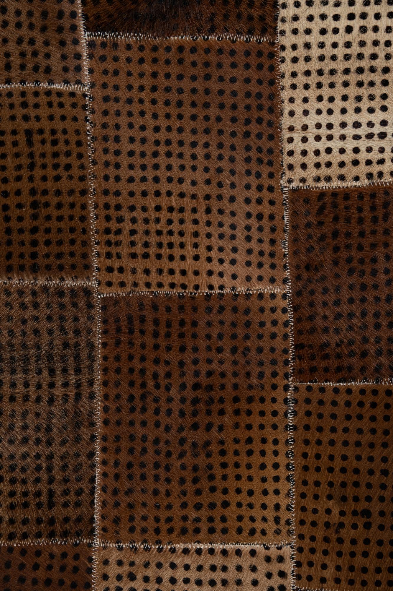 5' x 8' 1 Cowhide Leather Rug