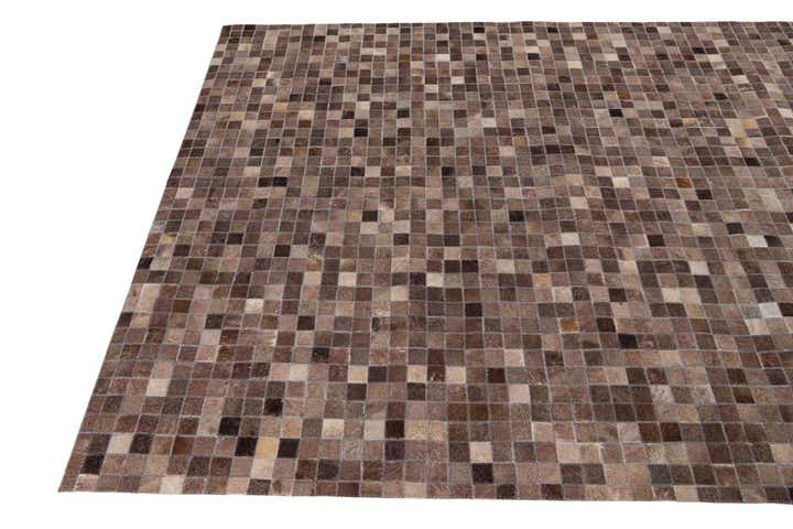 5' x 7' 10 Cowhide Leather Rug