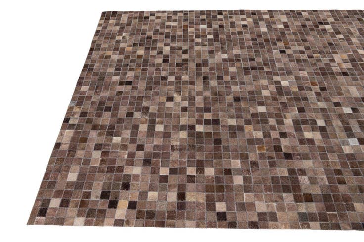 Detail image of 5' x 7' 10 Cowhide Leather Rug