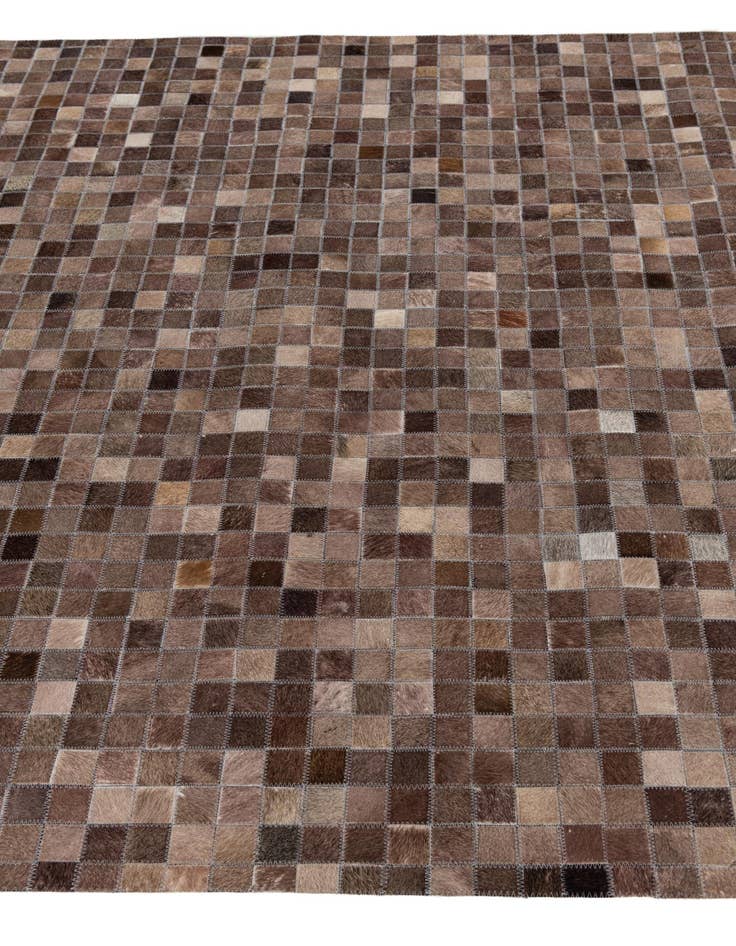 Detail image of 5' x 7' 10 Cowhide Leather Rug