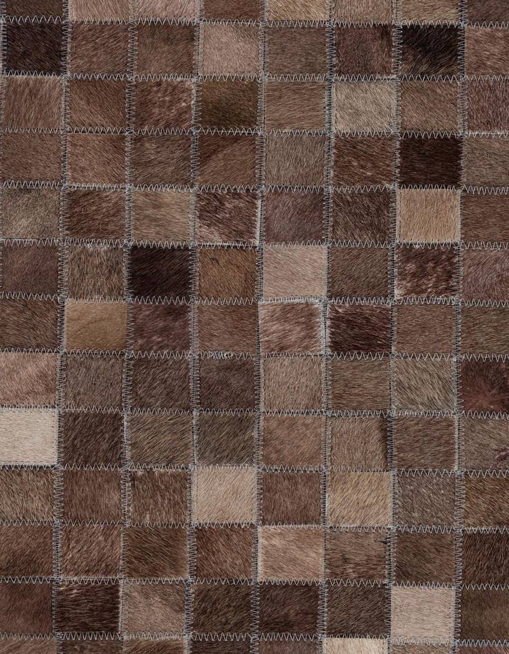 Detail image of 5' x 7' 10 Cowhide Leather Rug