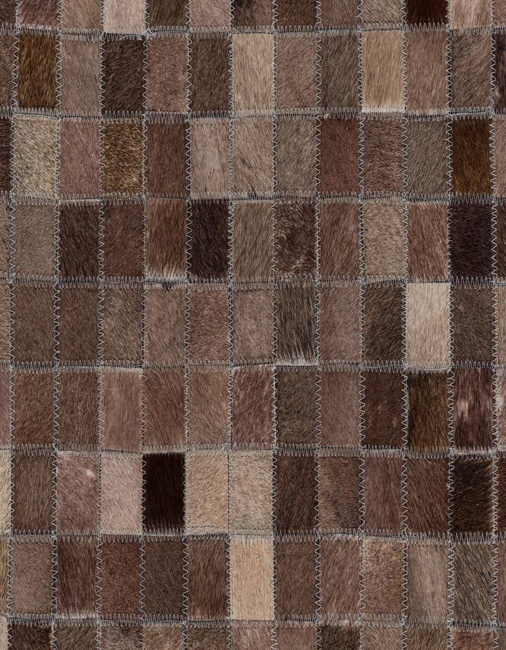 Detail image of 5' x 7' 10 Cowhide Leather Rug