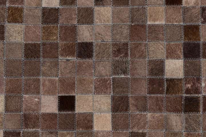 5' x 7' 10 Cowhide Leather Rug