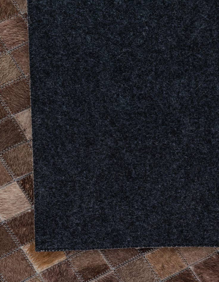 Detail image of 5' x 7' 10 Cowhide Leather Rug