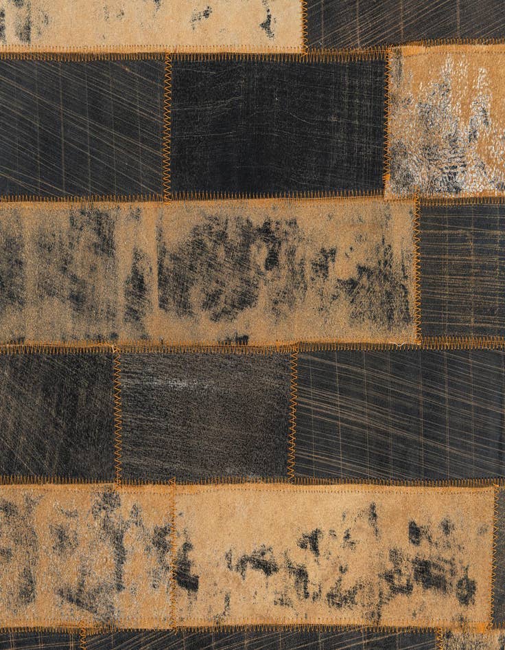 Detail image of 5' x 7' 10 Cowhide Leather Rug