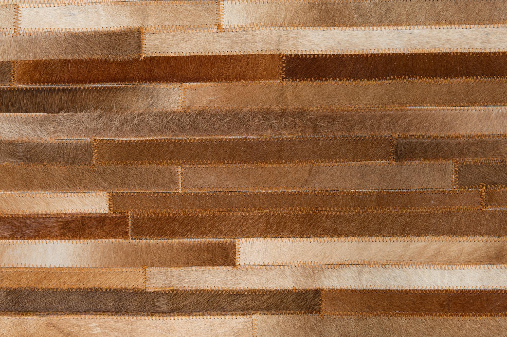 5' x 7' 10 Cowhide Leather Rug