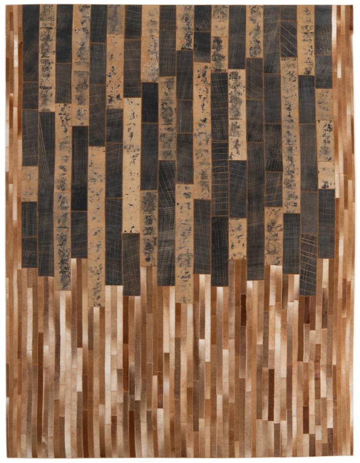 Detail image of 5' x 7' 10 Cowhide Leather Rug