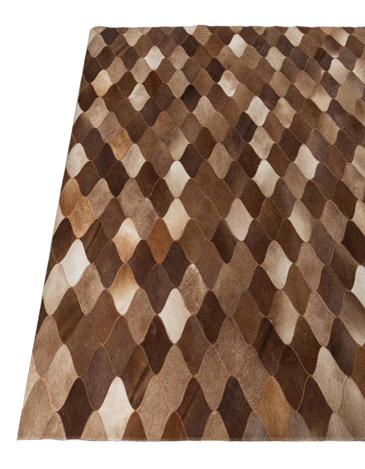 Detail image of 4' 10 x 7' 10 Cowhide Leather Rug