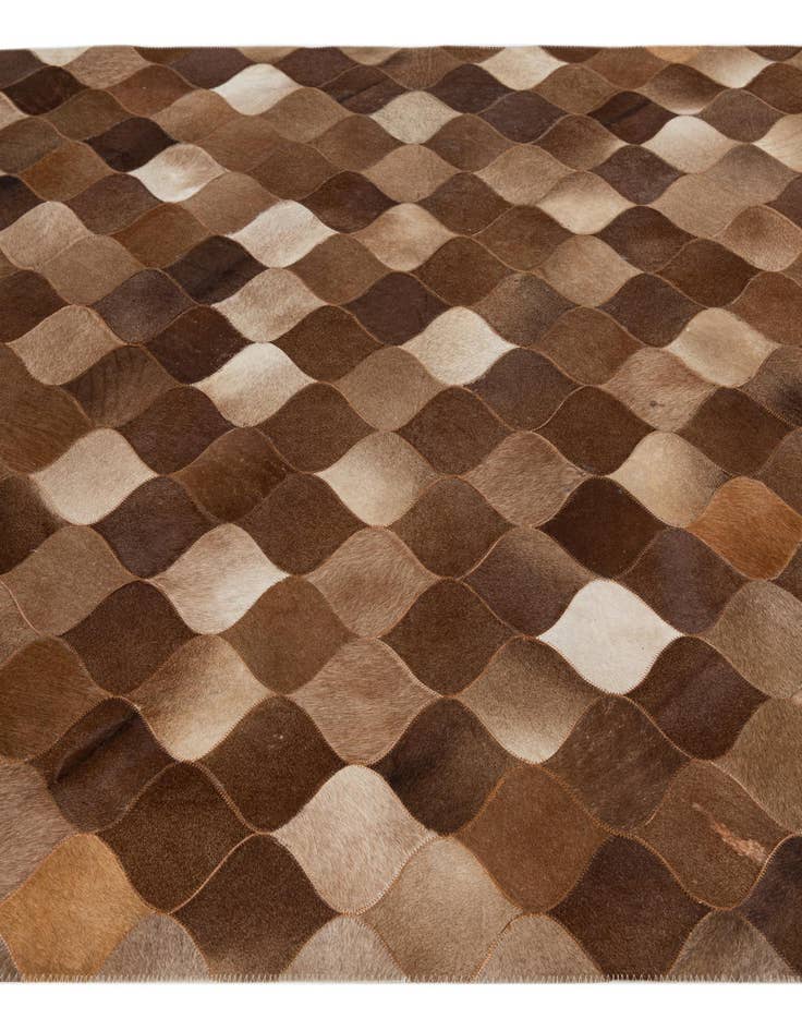 Detail image of 4' 10 x 7' 10 Cowhide Leather Rug