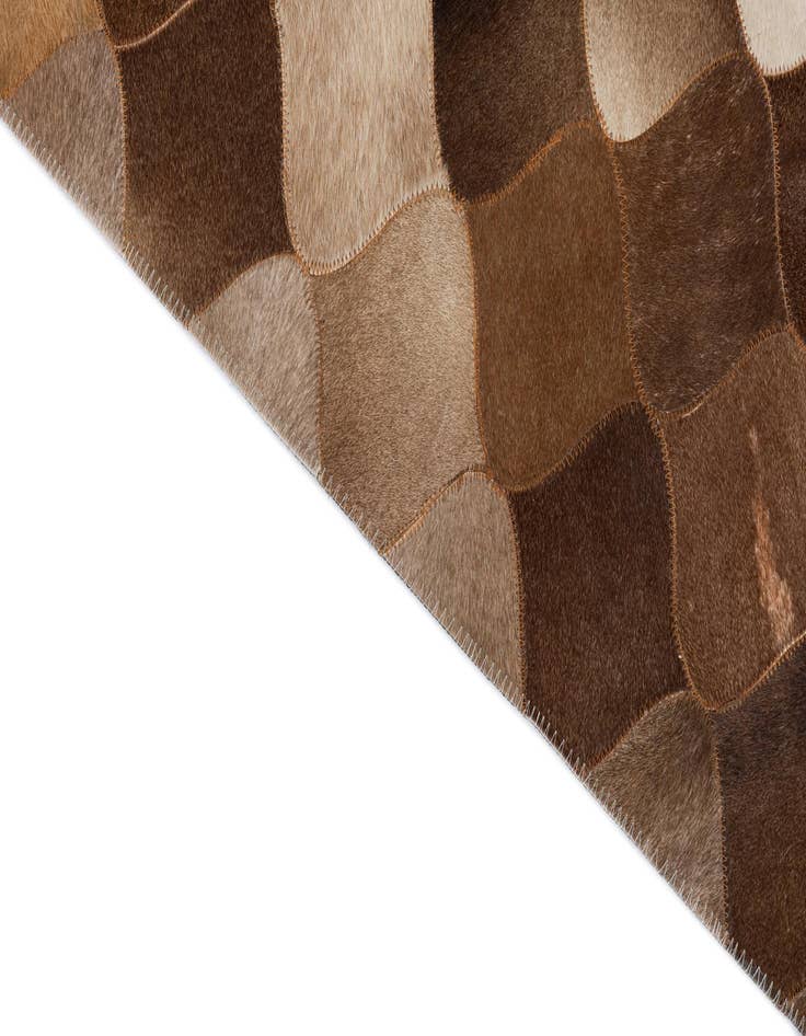Detail image of 4' 10 x 7' 10 Cowhide Leather Rug