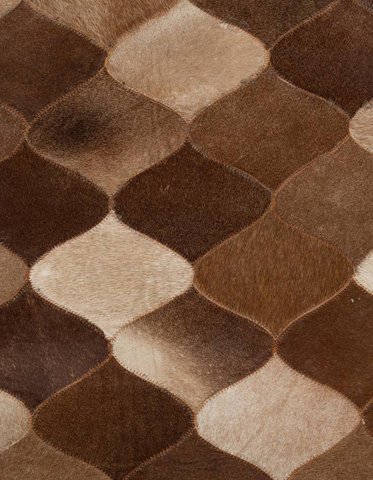 Detail image of 4' 10 x 7' 10 Cowhide Leather Rug