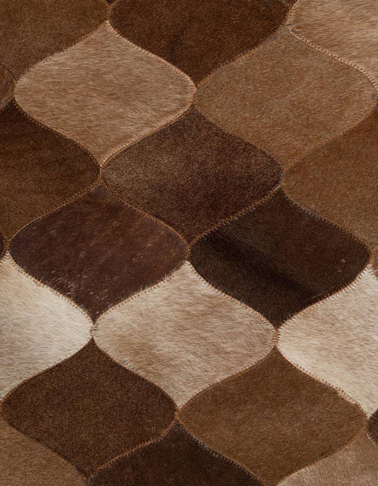 Detail image of 4' 10 x 7' 10 Cowhide Leather Rug