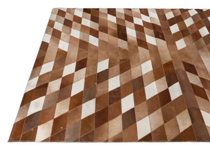 Detail image of 5' x 7' 8 Cowhide Leather Rug