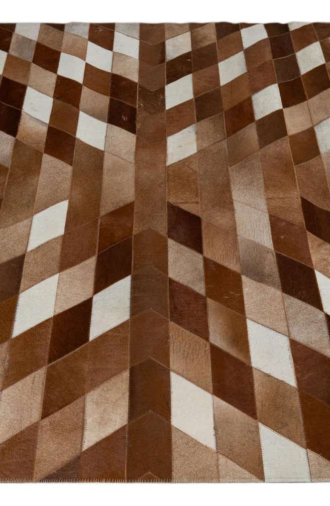 5' x 7' 8 Cowhide Leather Rug
