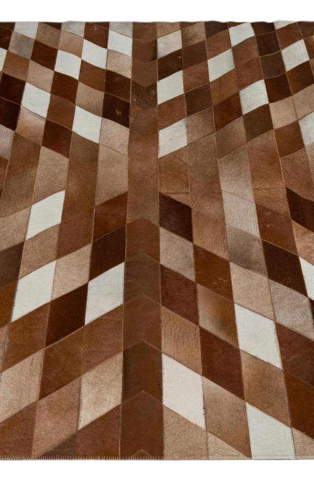 Detail image of 5' x 7' 8 Cowhide Leather Rug