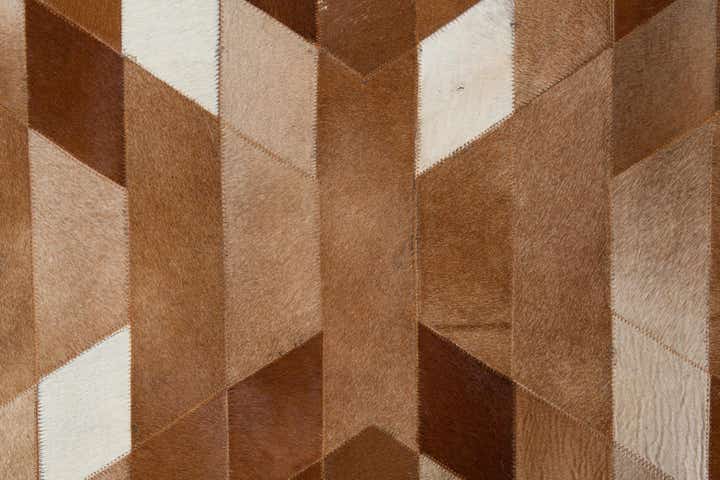 5' x 7' 8 Cowhide Leather Rug