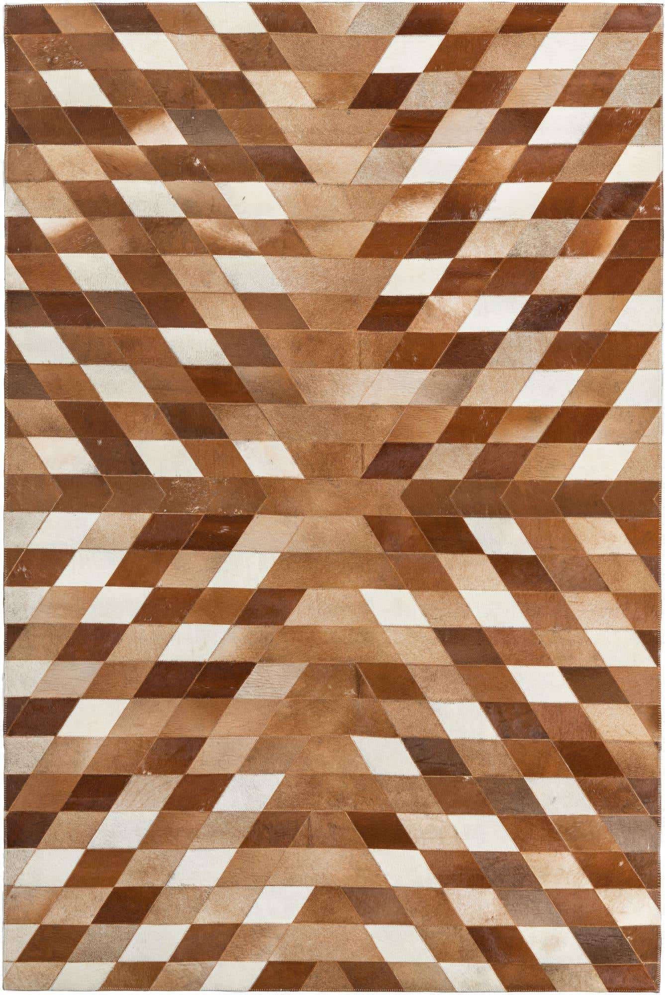 5' x 7' 8 Cowhide Leather Rug