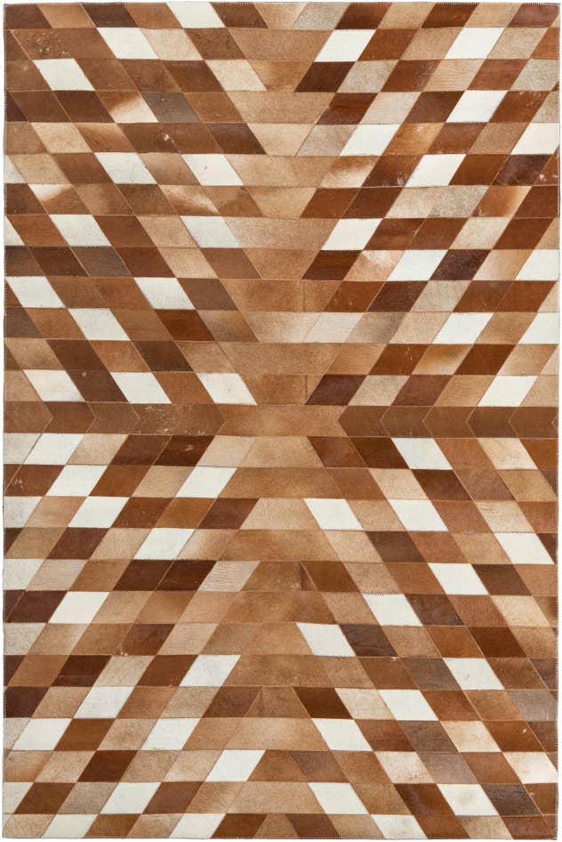 Detail image of 5' x 7' 8 Cowhide Leather Rug