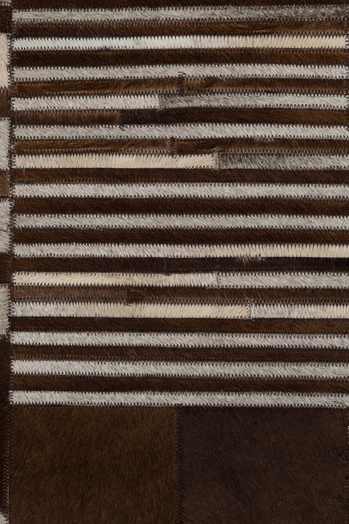 4' x 5' 9 Cowhide Leather Rug