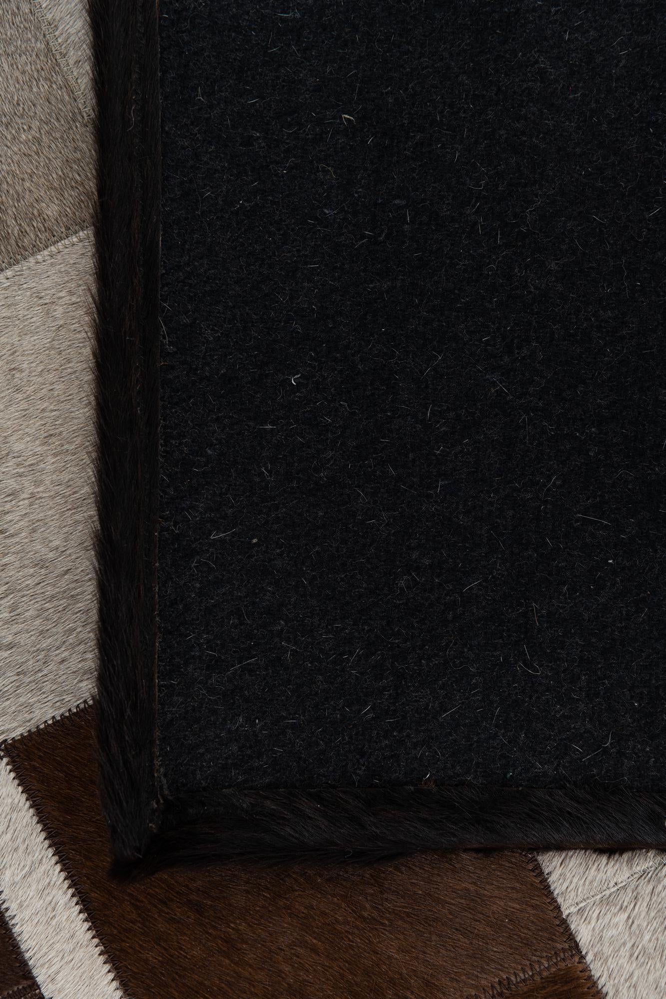 4' x 5' 9 Cowhide Leather Rug