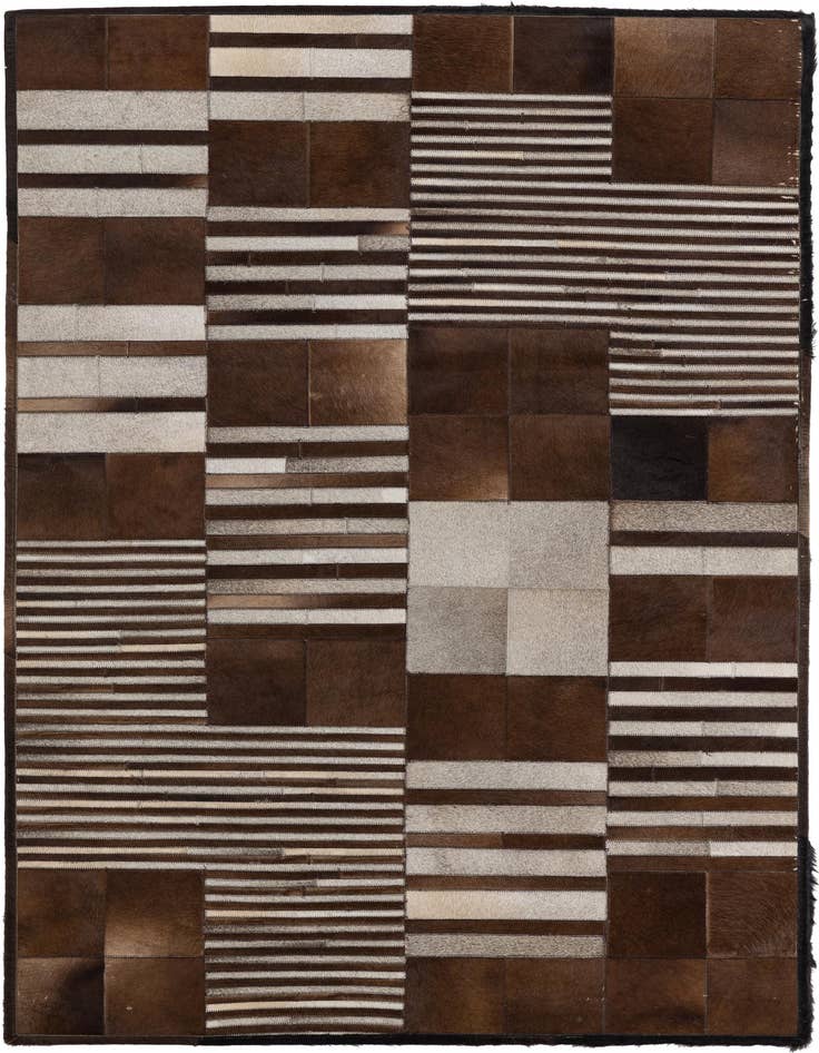 Detail image of 4' x 5' 9 Cowhide Leather Rug