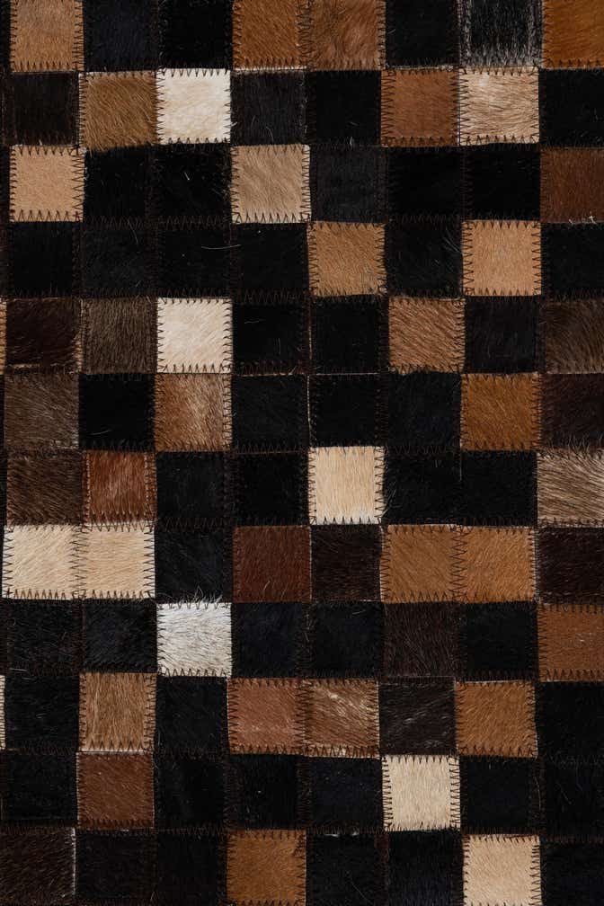 5' x 8' Cowhide Leather Rug