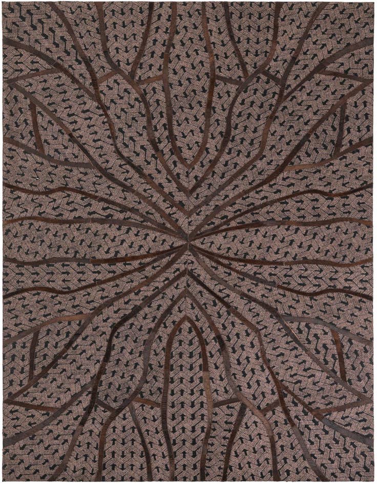 Detail image of 5' 2 x 8' Cowhide Leather Rug