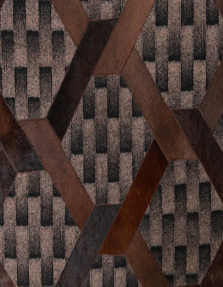 Detail image of 5' 1 x 8' Cowhide Leather Rug