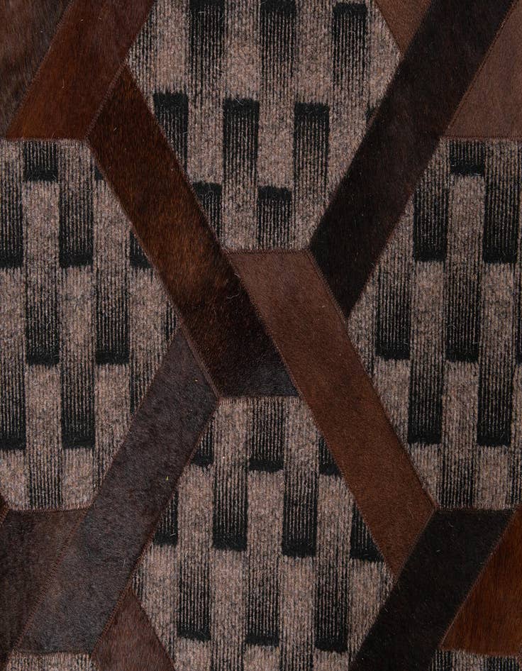 Detail image of 5' 1 x 8' Cowhide Leather Rug