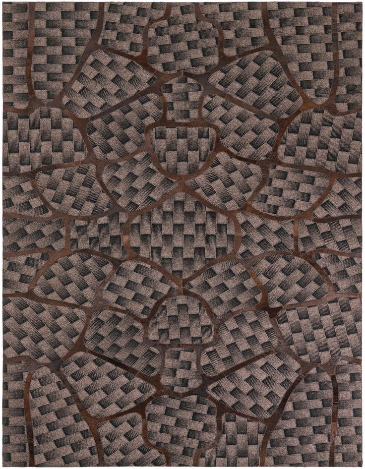 Detail image of 5' 1 x 8' Cowhide Leather Rug