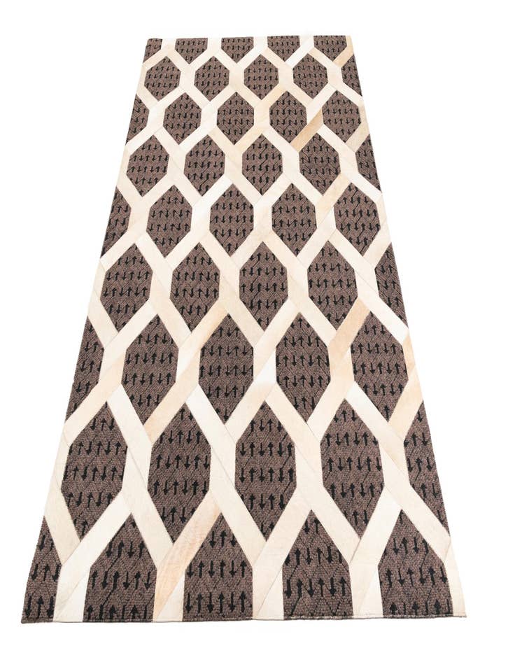 Detail image of 5' 2 x 7' 9 Cowhide Leather Rug