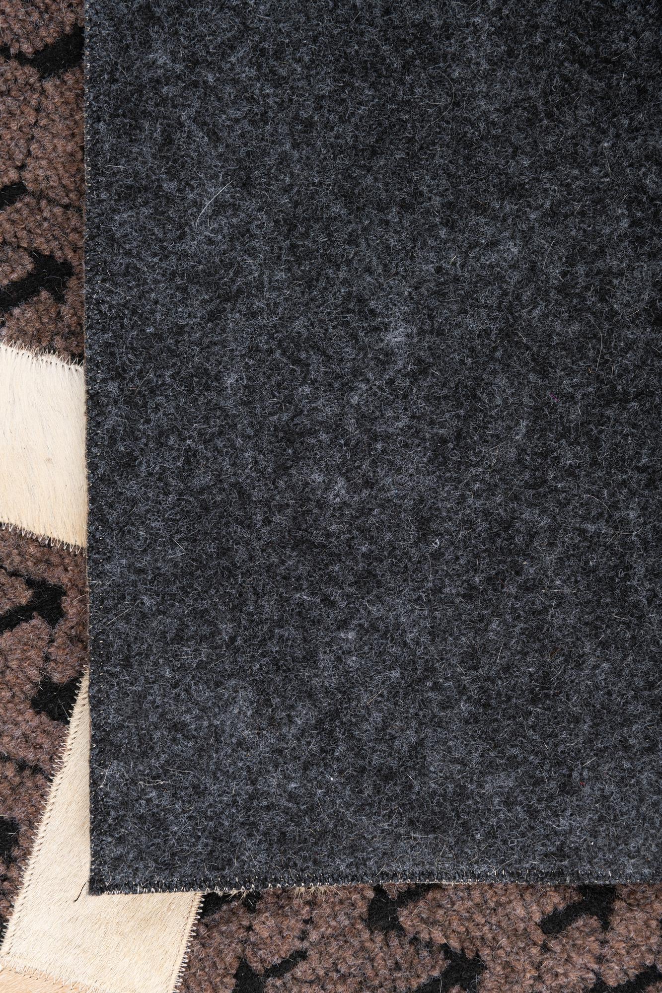 5' 2 x 7' 9 Cowhide Leather Rug