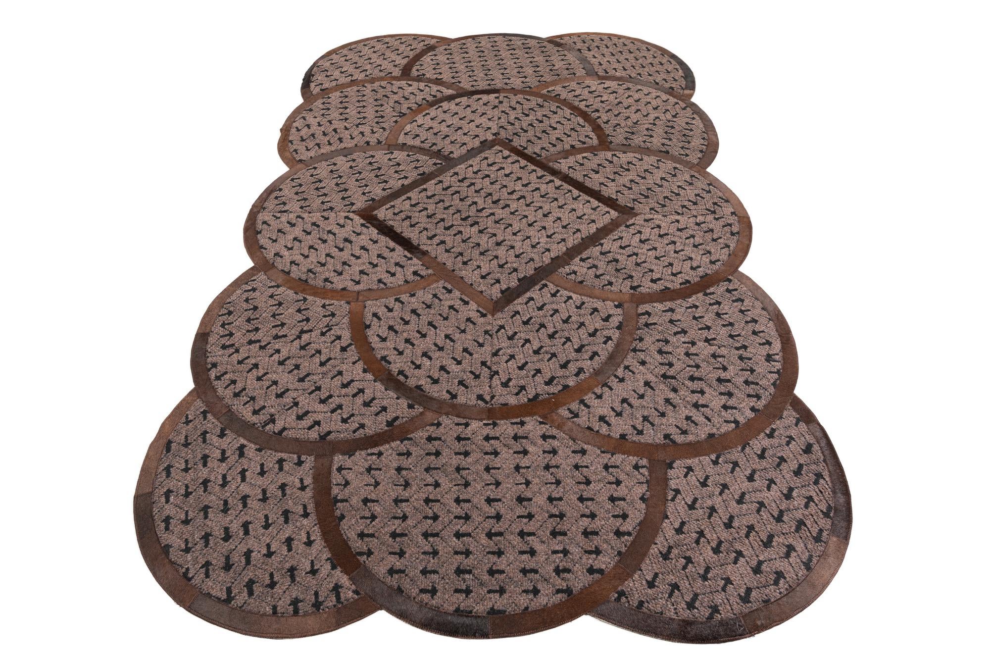 5' x 8' Cowhide Leather Rug