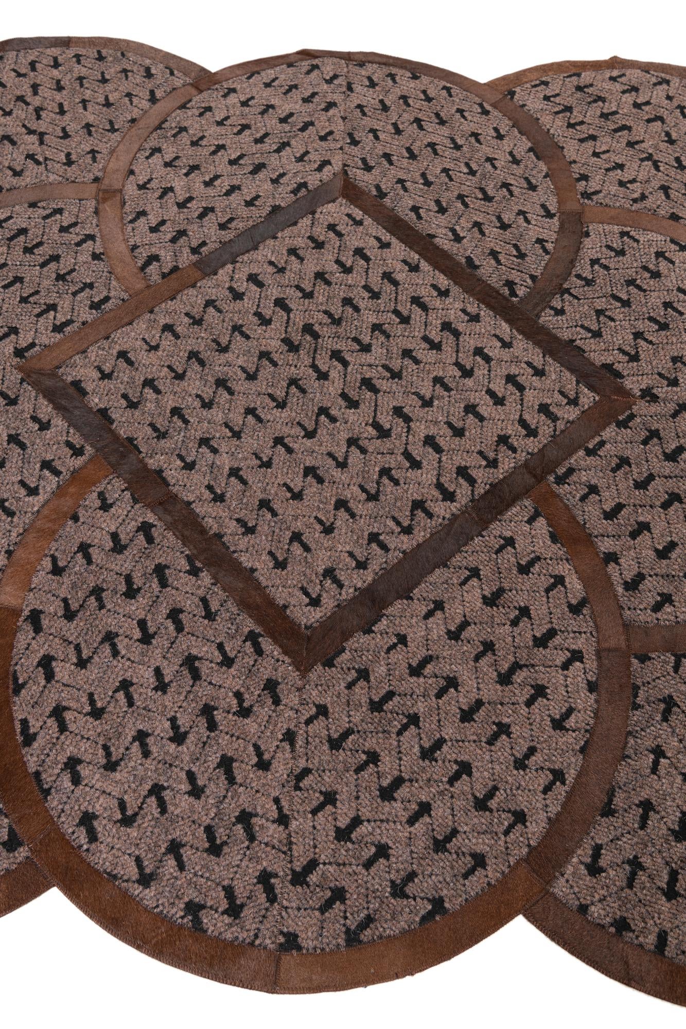 5' x 8' Cowhide Leather Rug