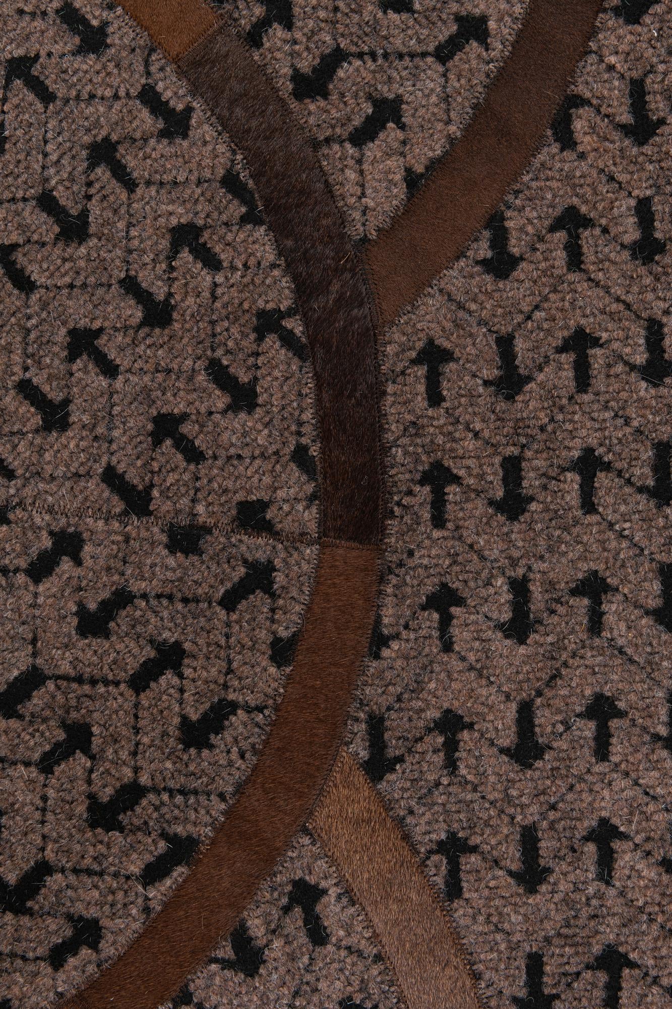 5' x 8' Cowhide Leather Rug