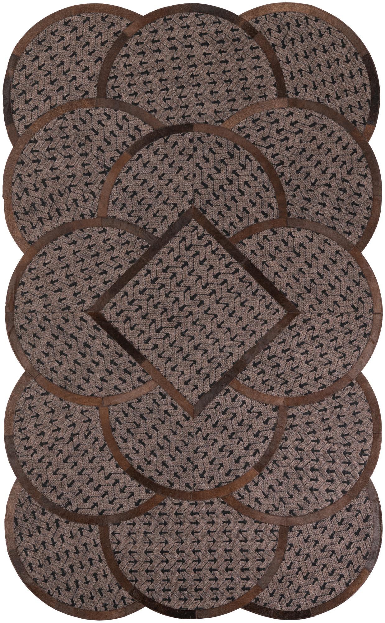 5' x 8' Cowhide Leather Rug