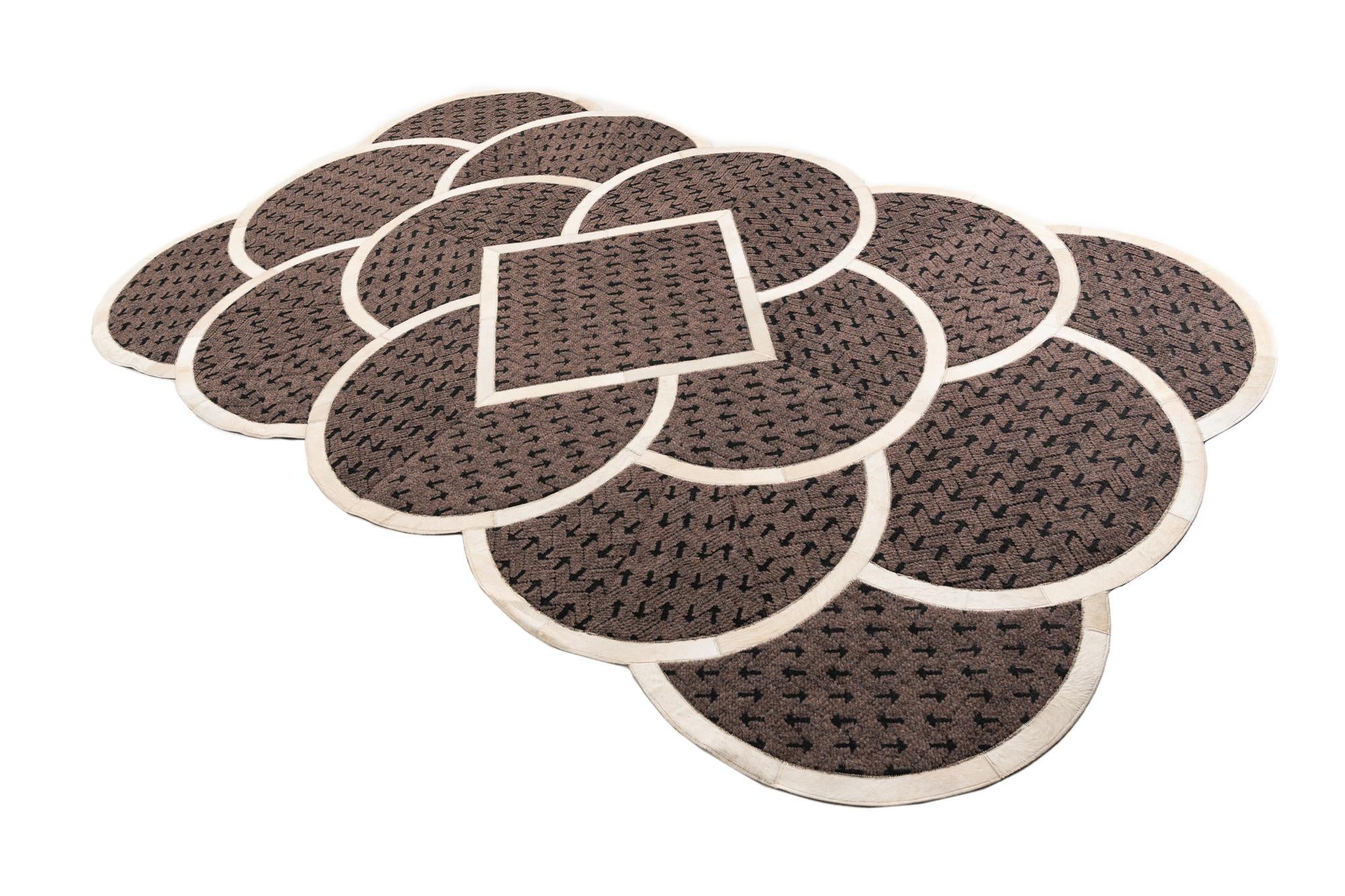 5' x 8' Cowhide Leather Rug