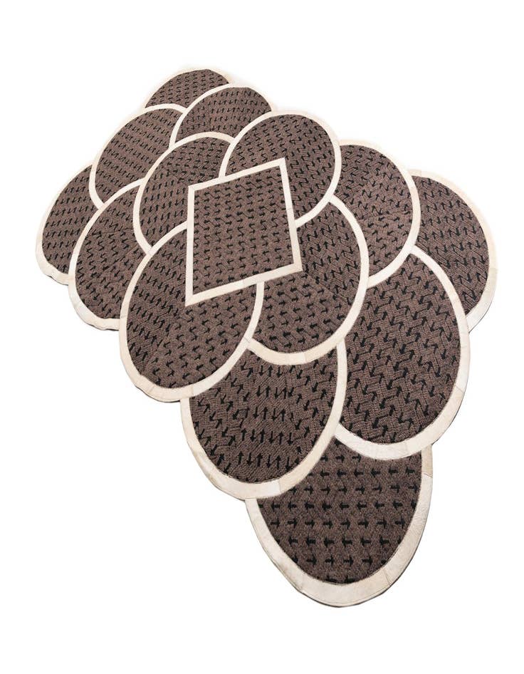 Detail image of 5' x 8' Cowhide Leather Rug