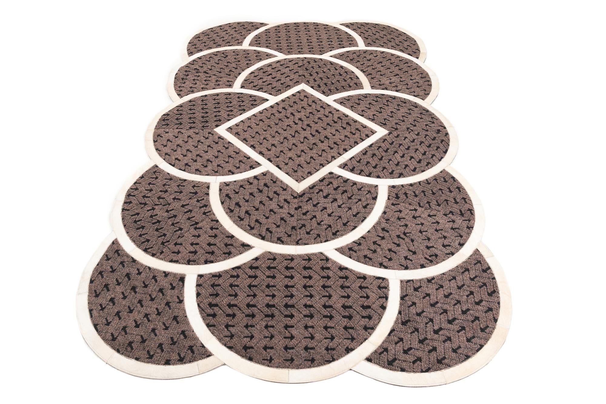5' x 8' Cowhide Leather Rug