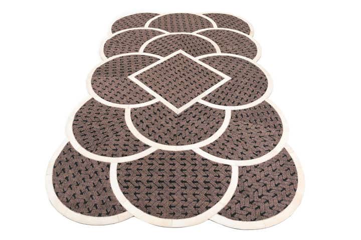 5' x 8' Cowhide Leather Rug